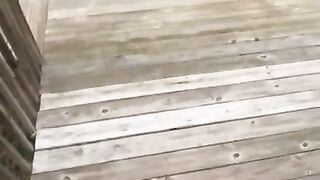 Huge BBC Cumshot Outside On Patio (dirty talk)