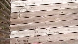 Huge BBC Cumshot Outside On Patio (dirty talk)