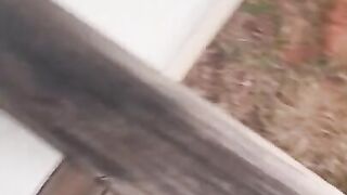 Huge BBC Cumshot Outside On Patio (dirty talk)