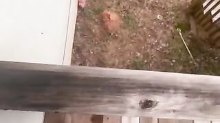 Huge BBC Cumshot Outside On Patio (dirty talk)