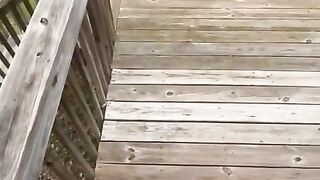 Huge BBC Cumshot Outside On Patio (dirty talk)