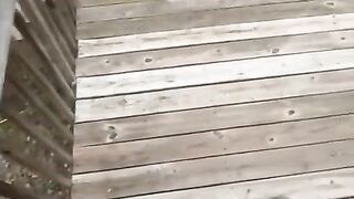 Huge BBC Cumshot Outside On Patio (dirty talk)