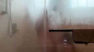 SLOPPY blow job & Steamy shower sex in Airbnb