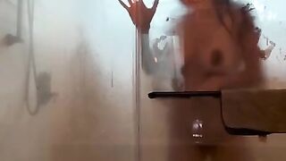 SLOPPY blow job & Steamy shower sex in Airbnb