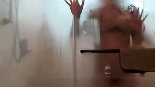 SLOPPY blow job & Steamy shower sex in Airbnb