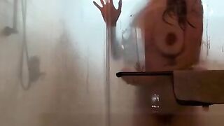 SLOPPY blow job & Steamy shower sex in Airbnb