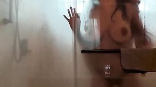 SLOPPY blow job & Steamy shower sex in Airbnb