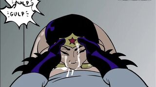 Batman Pounding Wonder Woman's Both Holes and Cum on her face cartoon Porn