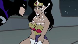 Batman Pounding Wonder Woman's Both Holes and Cum on her face cartoon Porn