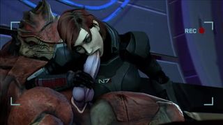 Leaked Film of Commander Shephard Giving Wrex a Blowjob (Sfm-003)