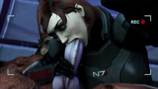 Leaked Film of Commander Shephard Giving Wrex a Blowjob (Sfm-003)