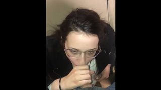 Nerdy Girlfriend Sucks Dick