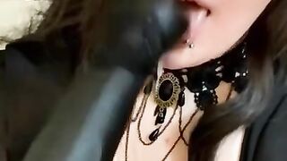 Goth Slut Sucks Horse Cock (Preview)