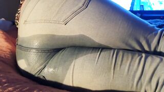 ⭐ New! Kinky Girlfriend Pisses Her Jeans watching TV