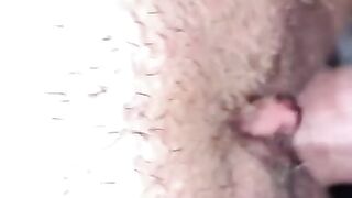 Close up pussy and fuck. Hot MILF. After 3 baby