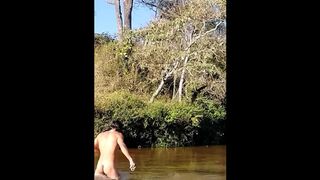 naked boy in nature