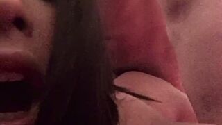 Naughty teen recording herself getting fucked