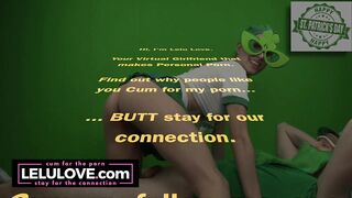 Homemade couple blowjob cowgirl riding & doggystyle decked out in ALL green from head to dick for St Patty's Day - Lelu Love