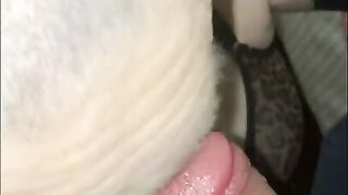 Mature MILF BBW Blow Job and eye socket fuck with long distance Boyfriend