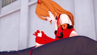 Asuka Handjob and Blowjob | Neon Genesis Evangelion Hentai Parody