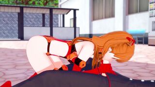 Asuka Handjob and Blowjob | Neon Genesis Evangelion Hentai Parody