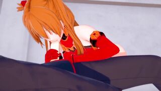 Asuka Handjob and Blowjob | Neon Genesis Evangelion Hentai Parody