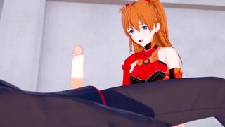 Asuka Handjob and Blowjob | Neon Genesis Evangelion Hentai Parody