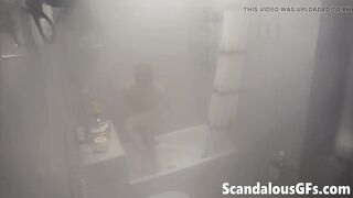 A steamy video of my naked hot ex in a luxury steam shower