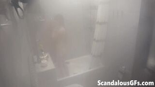 A steamy video of my naked hot ex in a luxury steam shower