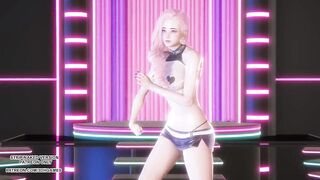 MMD KARA - CUPID Seraphine Sexy Kpop Dance 4K League of Legends KDA Korean Dance