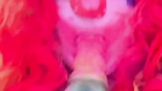 SSBBW sloppy clown girl blowjob