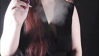 Smoking and stroking in the office with my co-worker POV - JOI & humiliation