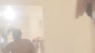 SEXY EBONY SLUT TWERKING PHAT ASS IN FRONT OF MIRROR