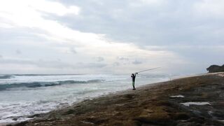 Romantic PEE from behind and against Wind # PISS on Stormy Beach