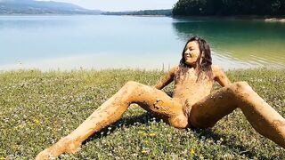 MUD Therapy at \Volcanic lake # MUD like a new Fetish