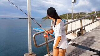 Public NO PANTIES # Fishing without panties among fishermen