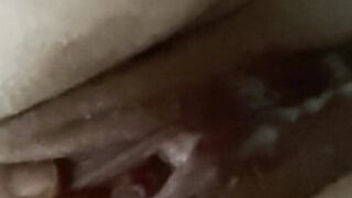 dense cumshot and squirting after a dick marathon