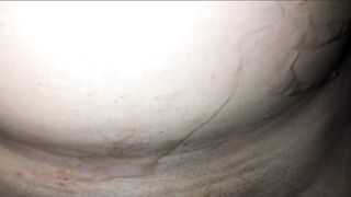 look at my pussy stretched receiving a huge load of cum all deep inside and dripping out messy