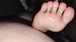 BBW Uses Feet to Fuck Intersex Husband