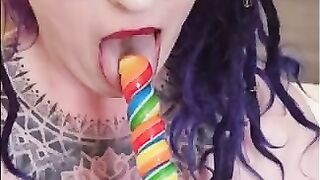 Sweetness in my pussy. BBW food play in pussy. find us on OF