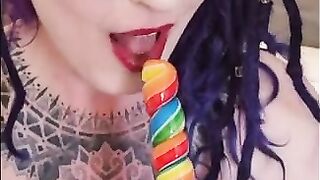 Sweetness in my pussy. BBW food play in pussy. find us on OF