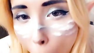 Light Elf Deep Sucking Big Dick and Sensual Fucking - Cum