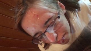 Nerd Teen Give me Blow Job and CumShoot on her Glasses FullVideo on ModelHu