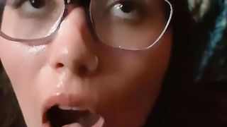 Teen Eating Cum