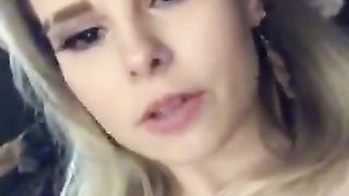 Sexy teen blonde naked smokes on Periscope