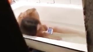 French girl exposed at bathroom on Periscope