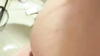 TEEN FUCKS IN BATHROOM WHILE PARENTS ARE HOME