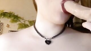 dildo sucking and oral fixation compilation