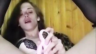 Anal plug and pussy play