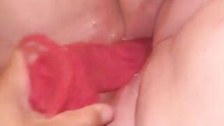 BBW squirts on BIG Dildo!!